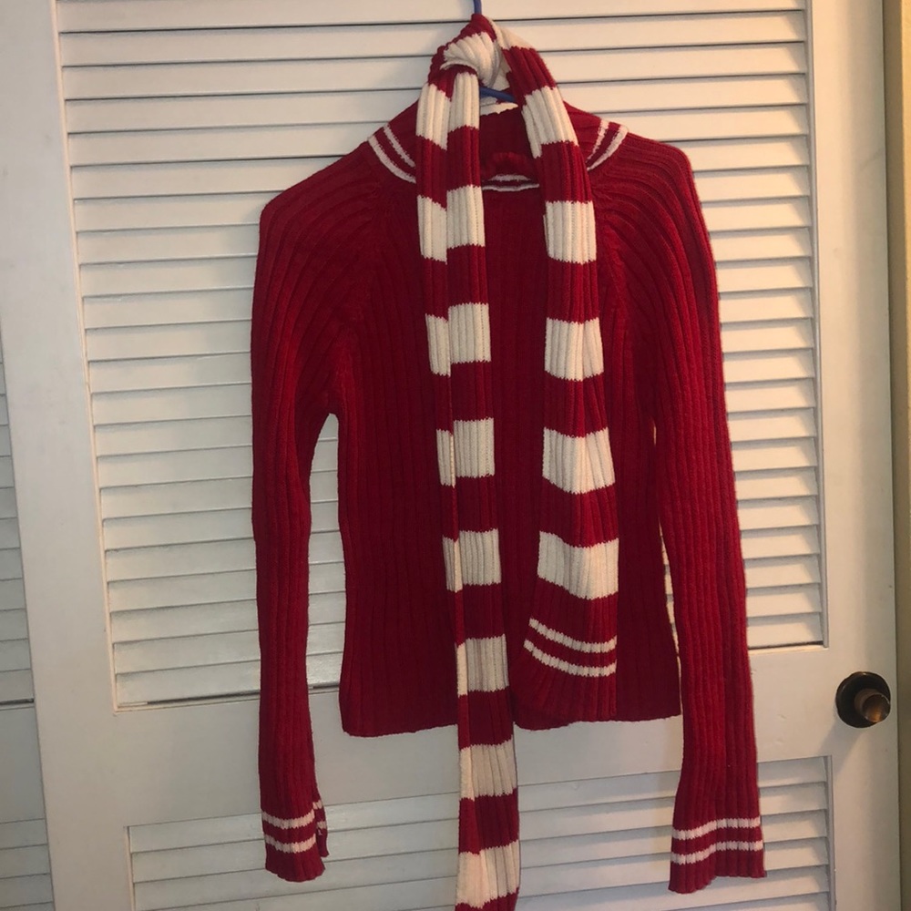 Sweater & coordinating scarf